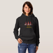 Kerstmis Kabouters Vrouwen Zwart Pullover Hoodie (Voorkant volledig)