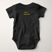 Kerstmis Kabouters Zwart Baby Body Romper (Achterkant)