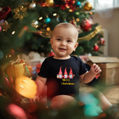 Kerstmis Kabouters Zwart Baby Body Romper