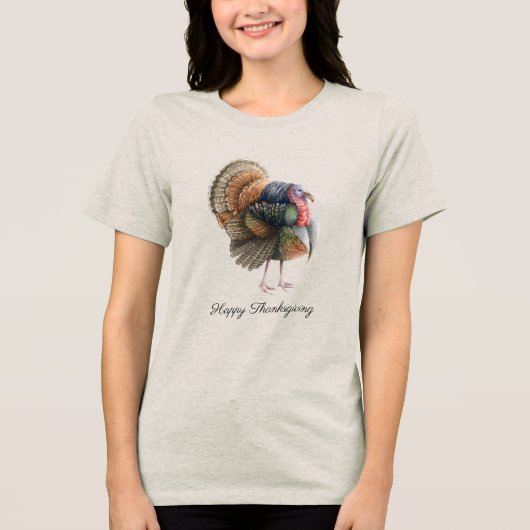 Kerstmis Kalkoen Dames T-Shirt (Voorkant)