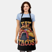 Kerstmis Kalkoen Eet Tacos Grappige Mexicaan Schort (Gedragen)