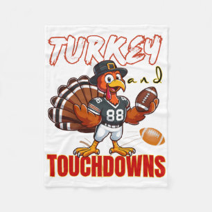 Kerstmis Kalkoen En Touchdowns Grappige Voetbal Li Fleece Deken