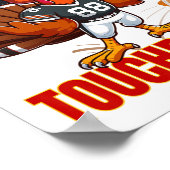 Kerstmis Kalkoen En Touchdowns Grappige Voetbal Li Poster (Hoek)