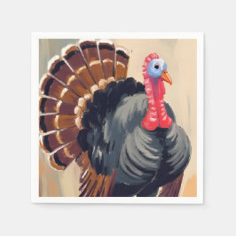 Kerstmis kalkoen | Gelukkig Thanksgiving-feest Servet