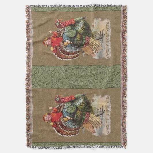 Kerstmis Kalkoen Grappige Vintage Groeten Deken (Voorkant Verticaal)