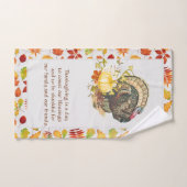 Kerstmis kalkoen met herfstbladeren handdoek (Handdoek)