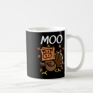 Kerstmis Kalkoen Moo Koe Hoofd Grappige Herfst Man Koffiemok