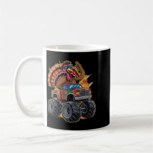 Kerstmis kalkoen rijdend monstertruck jongens kind koffiemok