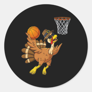Kerstmis Kalkoen Skelet Speler Grappige Jongens Me Ronde Sticker