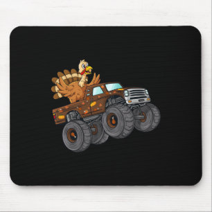 Kerstmis Kalkoenrijdende Monstertruck Jongens Kind Muismat