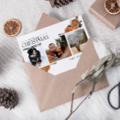 Kerstmis kalligrafie citrus botanische foto feestdagenkaart