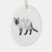 Kerstmis kalm, zachte kat ornament (Rechts)