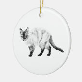 Kerstmis kalm, zachte kat ornament (Links)