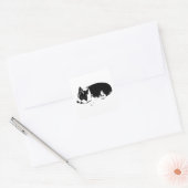 kerstmis kalme lik, corgi vierkante sticker (Envelop)