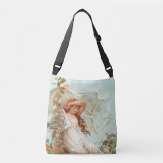 Kerstmis kan helder en gelukkig zijn, antieke kaar crossbody tas
