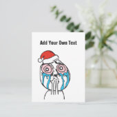 Kerstmis kan ik rozeEye aangepaste tekst lezen EDI Feestdagenkaart (Staand voorkant)