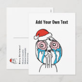 Kerstmis kan ik rozeEye aangepaste tekst lezen EDI Feestdagenkaart (Voorkant / Achterkant)