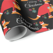 Kerstmis Kangoeroe Patroon Inpakpapier  (Rol Hoek)