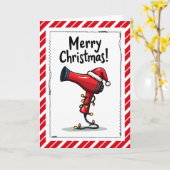 Kerstmis Kapper Stylist Kaart (Gele Bloem)