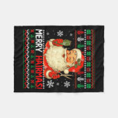 Kerstmis Kapsalon Sweater Kerstman Kapper Fleece Deken (Voorkant (Horizontaal))
