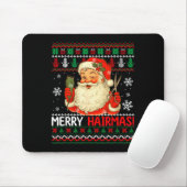 Kerstmis Kapsalon Sweater Kerstman Kapper Muismat (Met muis)