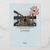 Kerstmis Kardinaal Geometrisch Fotoframe Folie Feestdagenkaart (Achterkant)