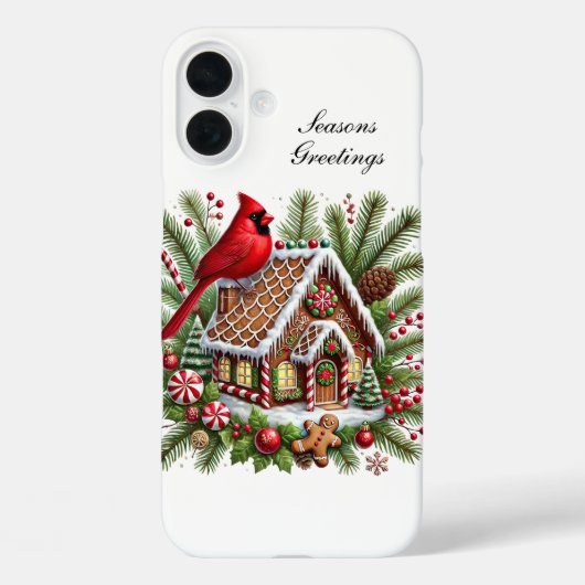 Kerstmis Kardinaal Vakantie Case-Mate iPhone Case (Achterkant)