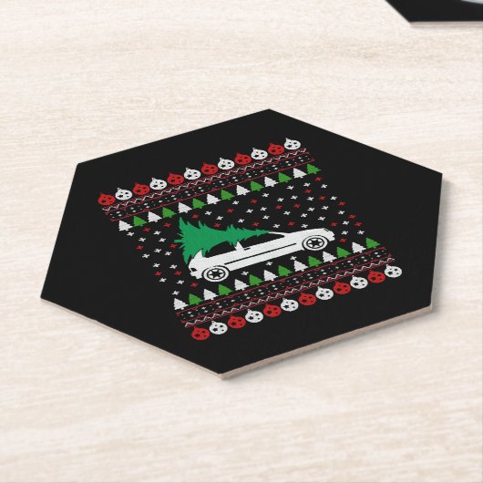 Kerstmis Kartonnen Onderzetters (Schuin)