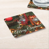 Kerstmis Kartonnen Onderzetters (Schuin)