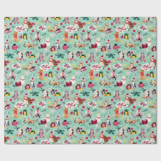 KERSTMIS KAT CHAOS CADEAUPAPIER (Vlak)