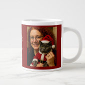Kerstmis kat eigenaar foto speciale mok aanpassen (Rechts)