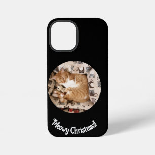 Kerstmis, Kat Foto , iPhone 12 Mini Hoesje