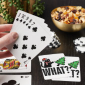 Kerstmis Kat Omkiepende Kerstmis Boom Grappig Pokerkaarten (Insitu)