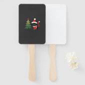 Kerstmis Kat Santa Boom Vector Handwaaier (Voorkant en achterkant)