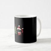 Kerstmis Kat Santa Boom Vector Koffiemok (Voorkant rechts)