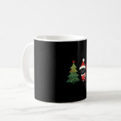 Kerstmis Kat Santa Boom Vector Koffiemok (Voorkant links)