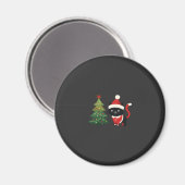 Kerstmis Kat Santa Boom Vector Magneet (Voorkant / Achterkant)