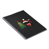 Kerstmis Kat Santa Boom Vector Notitieboek (Rechterzijde)