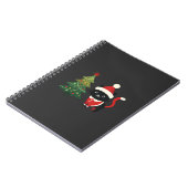 Kerstmis Kat Santa Boom Vector Notitieboek (Linkerzijde)