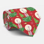 Kerstmis kat stropdas (Opgerold)