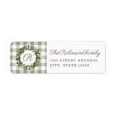 Kerstmis Katoen Wreate Holiday Adres: Etiket (Voorkant)