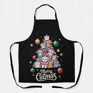 Kerstmis Katten Kerstboom Ornamenten Trui Schort