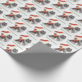 Kerstmis Keeshond Cadeaupapier (Hoek)