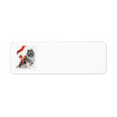 Kerstmis Keeshond Return Address Etiket (Voorkant)
