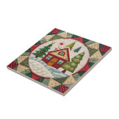 Kerstmis Keramiek Tegels Oud Tegeltje (Zijkant)