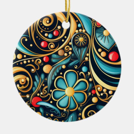 Kerstmis Keramisch Ornament (Voorkant)