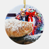 "Kerstmis" Keramisch Ornament (Voorkant)