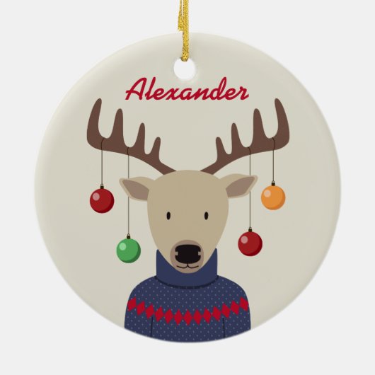 Kerstmis Keramisch Ornament (Achterkant)