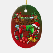 Kerstmis Keramisch Ornament (Voorkant)