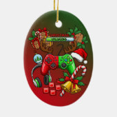 Kerstmis Keramisch Ornament (Achterkant)